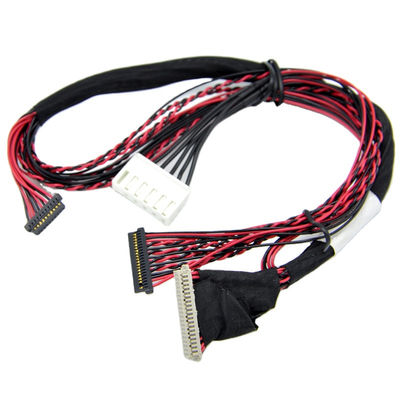20-pinowe 30-pinowe niestandardowe zestawy kabli LCD LVDS Tarcza płaska elastyczna