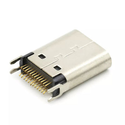 Gniazdo żeńskie 24P Złącza USB 3.1 TYP C 180 stopni dla PCB 1,0 mm