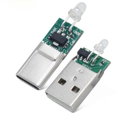 Miedziany połączenie USB typu C z światłem LED dla SAMSUNG HUAWEI