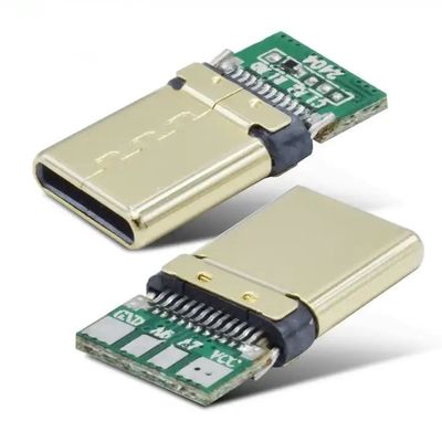 TYPU C 16Pin Złote złącze USB C Lutowanie z łącznikiem z funkcją ładowania danych