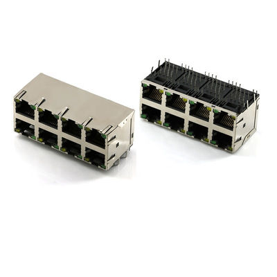 Cat6 Multi Port 2x4 Porty Złącze RJ45 PCB Złącze Ethernet Gniazdo żeńskie do montażu na panelu