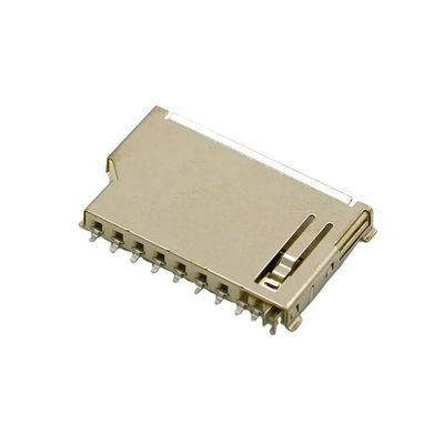 jakość  Short Body 9Pin SD Memory Card Connector Push Push Type Copper Shell fabryka