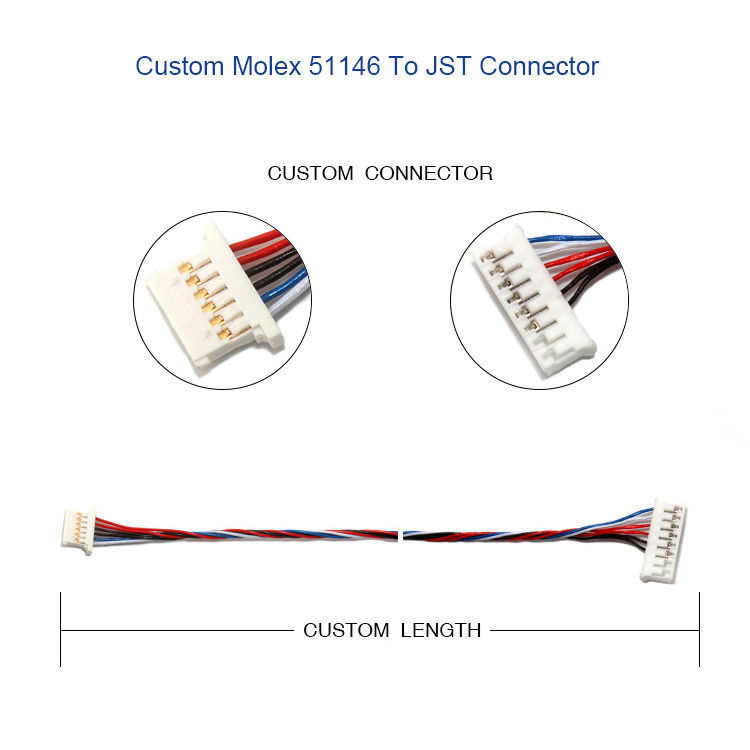 Wiązka elektryczna 5P 6P MOLEX 51146 1,25 mm z uchwytem obudowy A1254 SMD