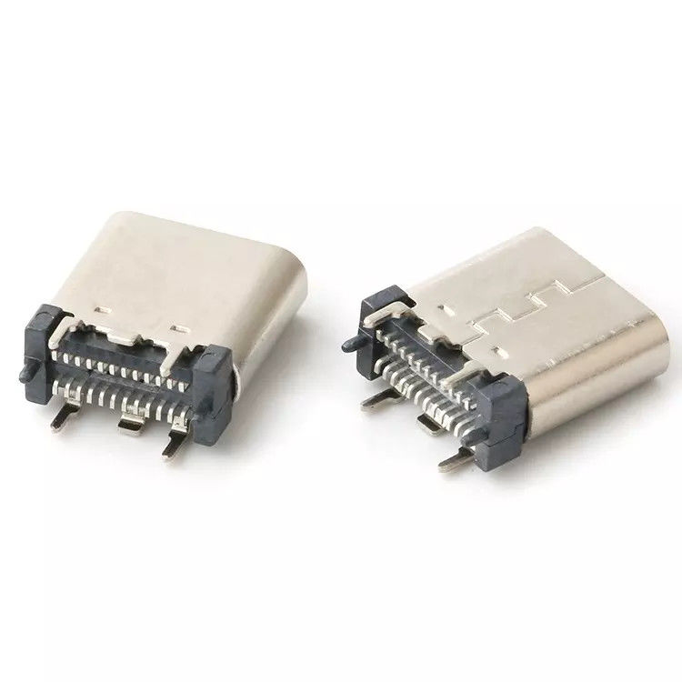 USB 3.1 żeńskie 24-pinowe złącze USB typu C Pionowa łatka o dużej szybkości