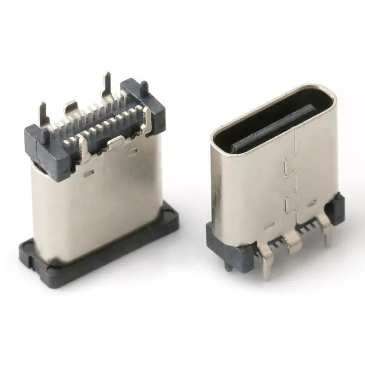 USB 3.1 żeńskie 24-pinowe złącze USB typu C Pionowa łatka o dużej szybkości
