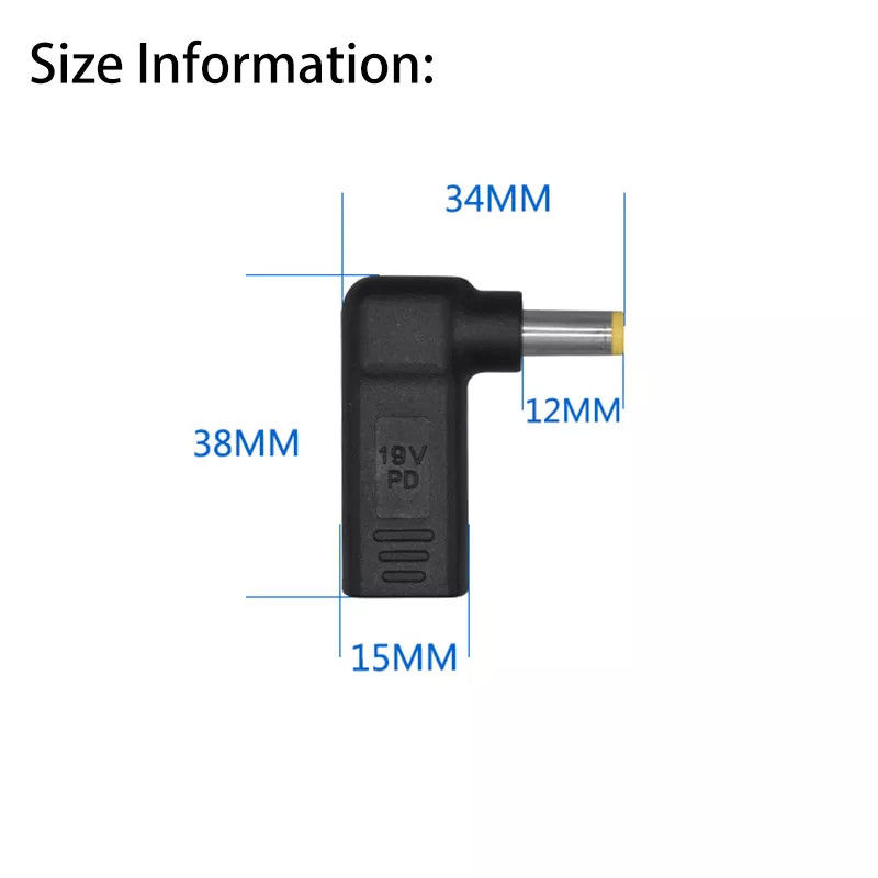 USB typu C żeński na DC 5525 męski konwerter PD Decoy parodia wyzwalacza wtyczki Jack