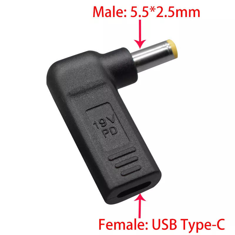 USB typu C żeński na DC 5525 męski konwerter PD Decoy parodia wyzwalacza wtyczki Jack