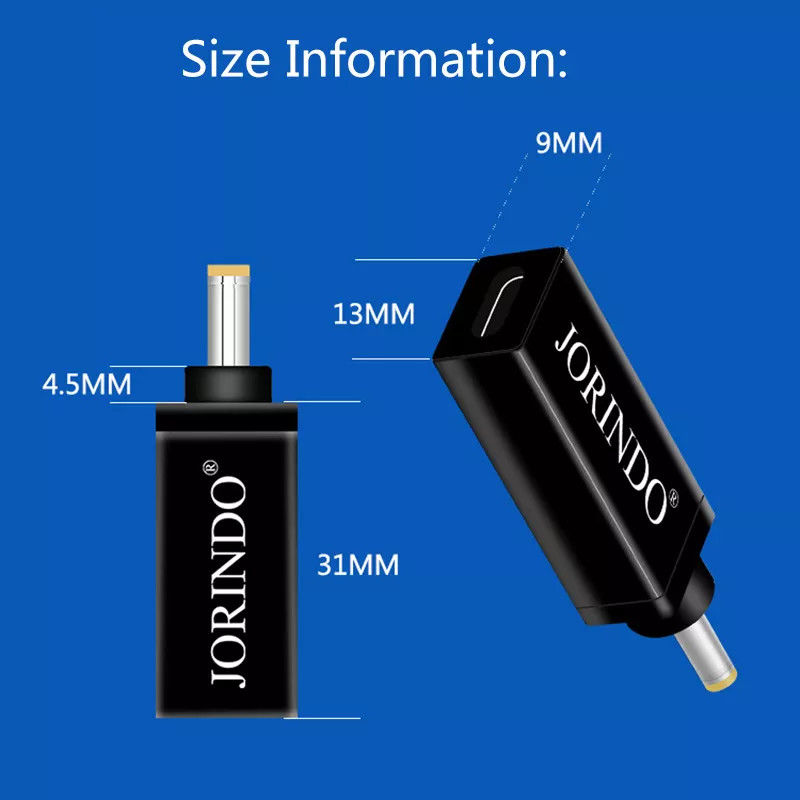 100 W USB typu C żeński na DC 5,5 x 2,5 mm męskie złącze PD Szybkie szybkie ładowanie