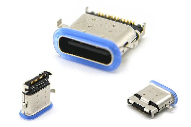 24-pinowe złącza USB typu C Żeńskie wodoodporne środkowe mocowanie SMT