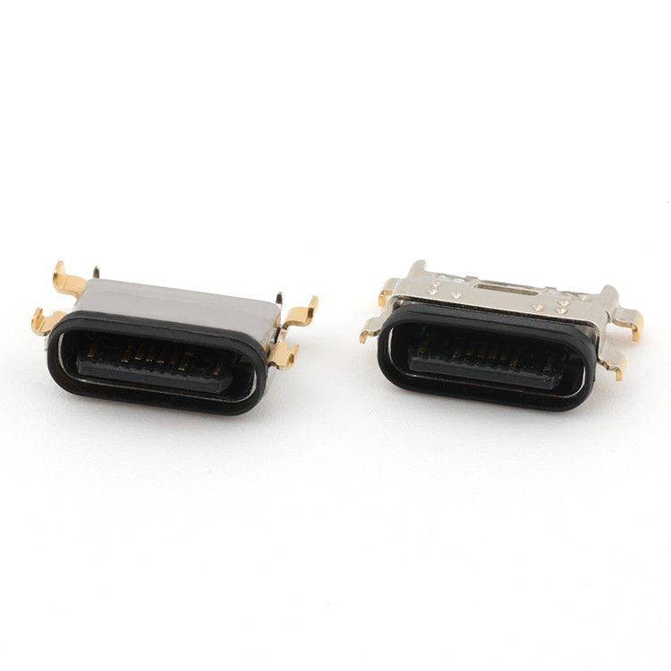 USB C 16Pin Kobieta z łącznikiem typu C Środkowy montaż 1,13 mm IPX8 wodoodporny z LIM