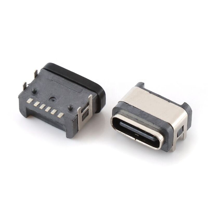 Wodoszczelny łącznik USB 6pin kobiecy pod kątem prawym wodoodporny łącznik typu-c