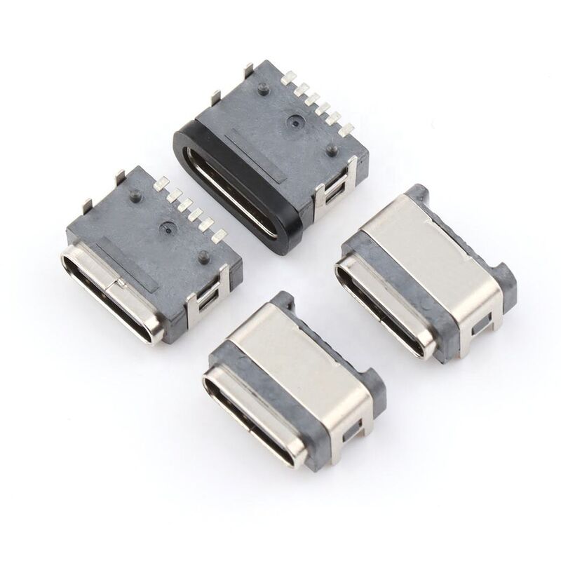 Wodoszczelny łącznik USB 6pin kobiecy pod kątem prawym wodoodporny łącznik typu-c