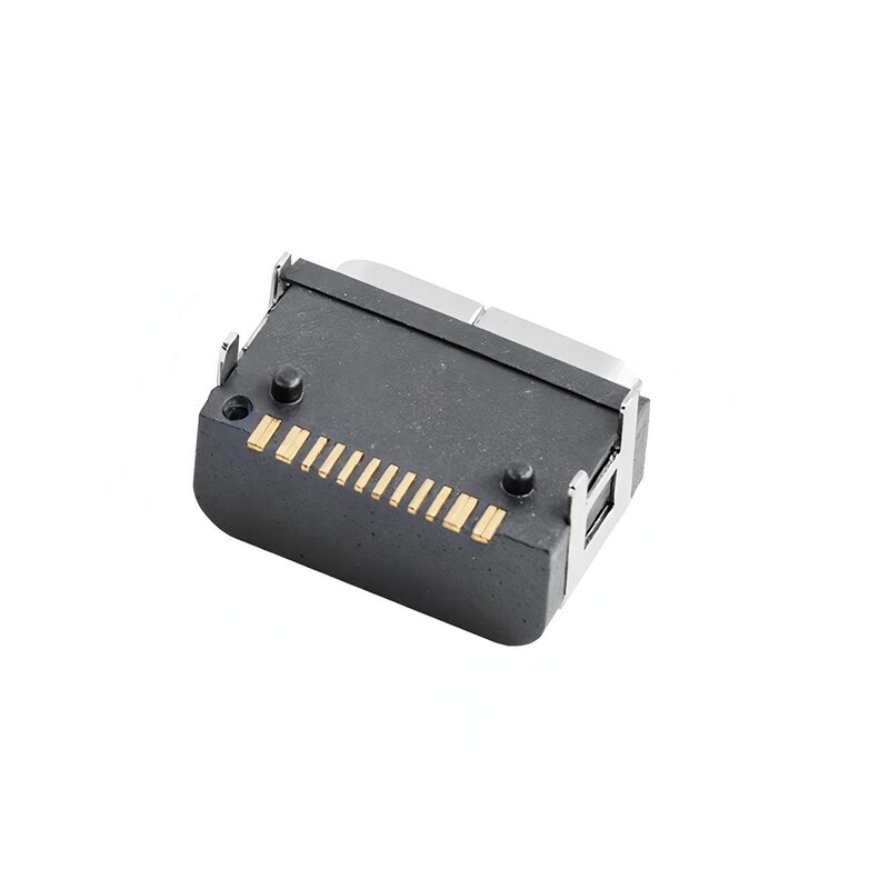 Typ C 16 szpilkowy łącznik kobiecy poziomy SMT montaż wodoodporny łącznik USB 5A 20V