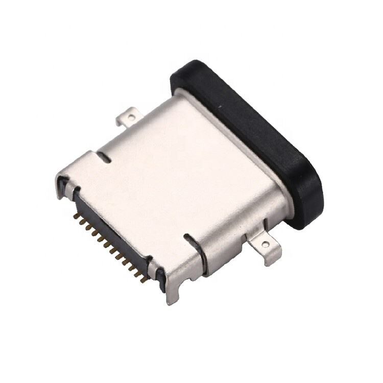 Wodoodporne złącze USB 3.1 Type C 24-pinowe żeńskie poziome SMT DIP z płytką montażową i gniazdem USB