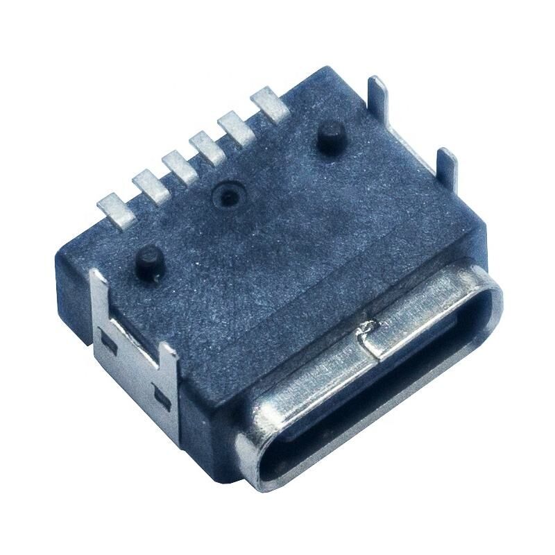 Wodoszczelny Panel Mount PCB 6 Pin Female USB Type C Connector