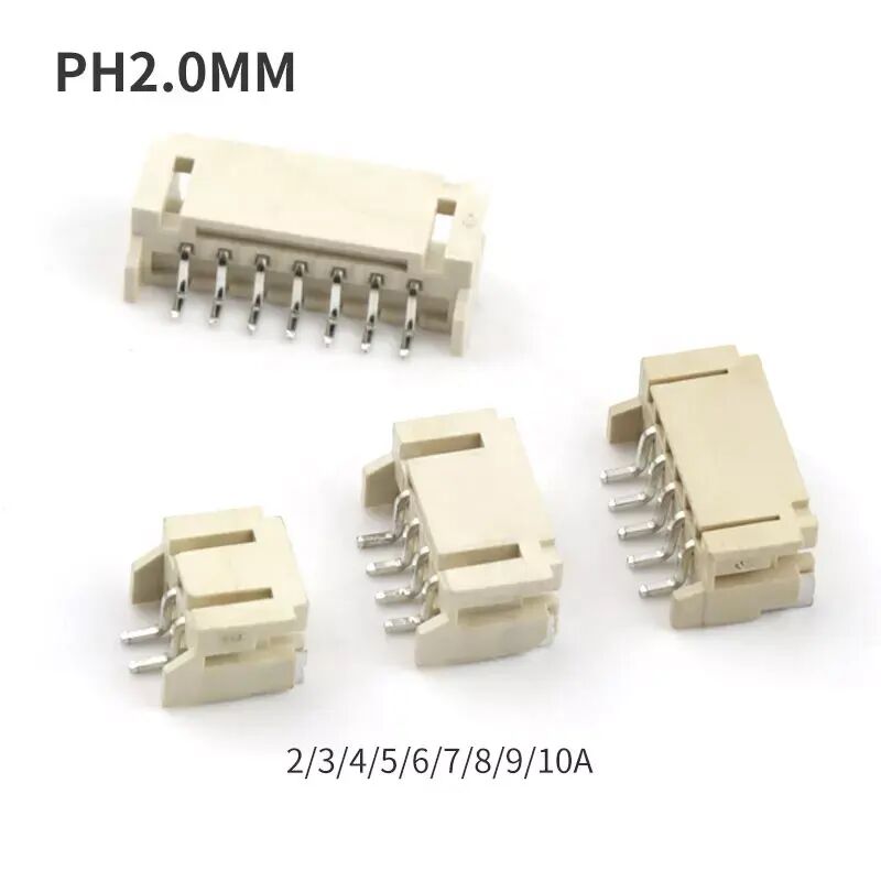 Złącze drut-płytka SMD PH 2.0mm 6 pinów Złącze typu wafer SMT pionowe z osłoną