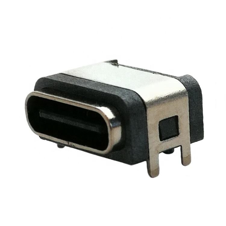 Wodoodporne złącze USB IP67, 6-pinowe, poziome, do montażu powierzchniowego, żeńskie złącze USB typu C