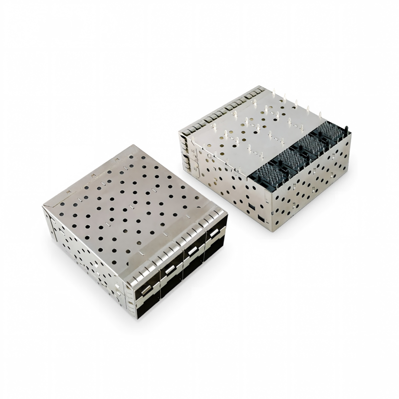 8-port 160pin SFP+ Press-Fit Small-form-factor Pluggable (SFP+) Konfiguracja matrycy konektoru 2x4 Port W/o Light Model
