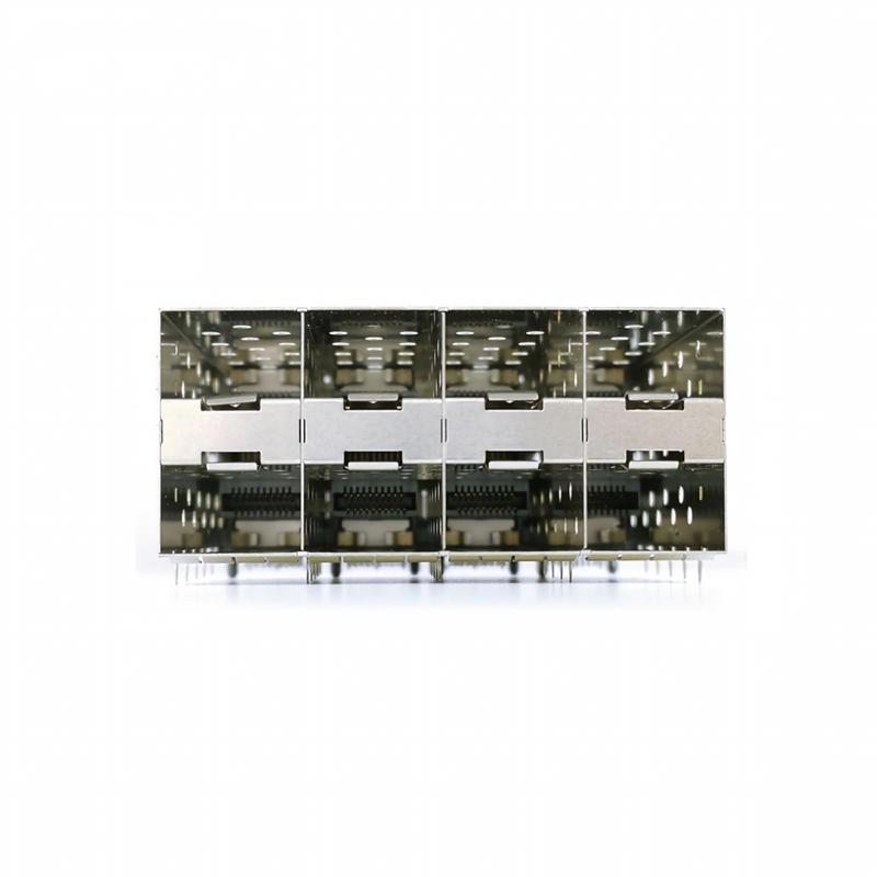 8-port 160pin SFP+ Press-Fit Small-form-factor Pluggable (SFP+) Konfiguracja matrycy konektoru 2x4 Port W/o Light Model