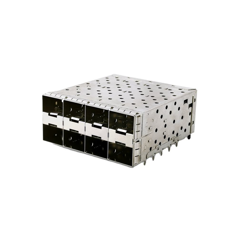 8-port 160pin SFP+ Press-Fit Small-form-factor Pluggable (SFP+) Konfiguracja matrycy konektoru 2x4 Port W/o Light Model