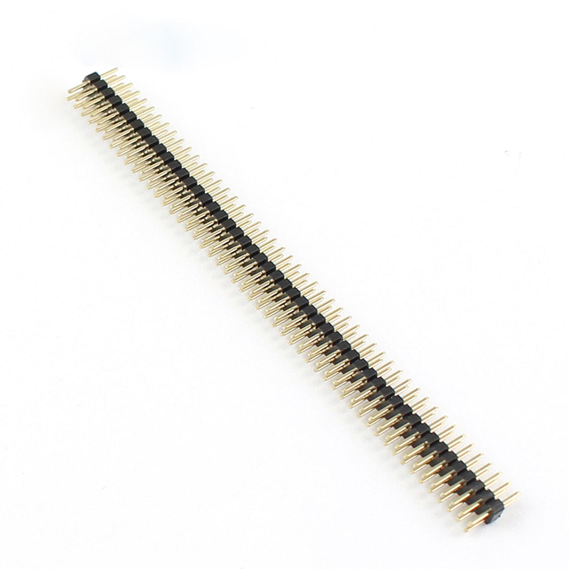 Złącze typu header z rastrem 1,0 mm, 2x50 pinów, typu press-fit, dwurzędowe, z prostymi pinami, z dystansem z tworzywa sztucznego, raster 1 mm