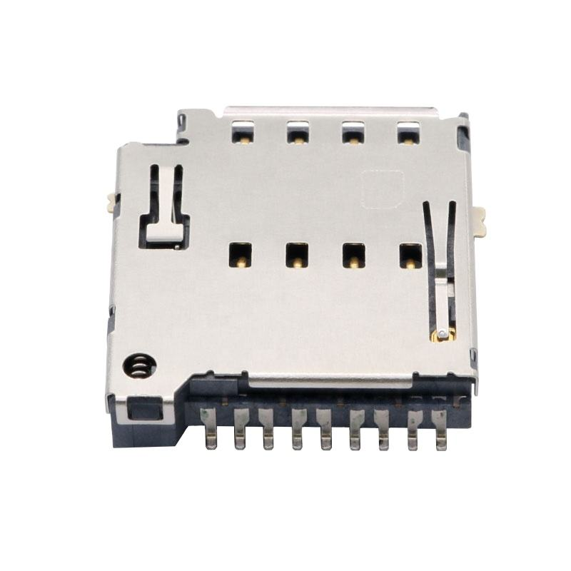 Przeciwprężająca powłoka ze stali nierdzewnej 5000 wkładek 8 pinów Micro SIM Socket Connector