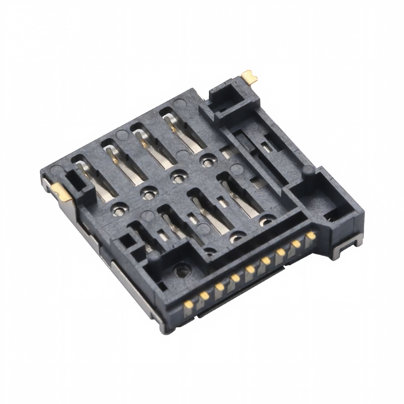 Przeciwprężająca powłoka ze stali nierdzewnej 5000 wkładek 8 pinów Micro SIM Socket Connector