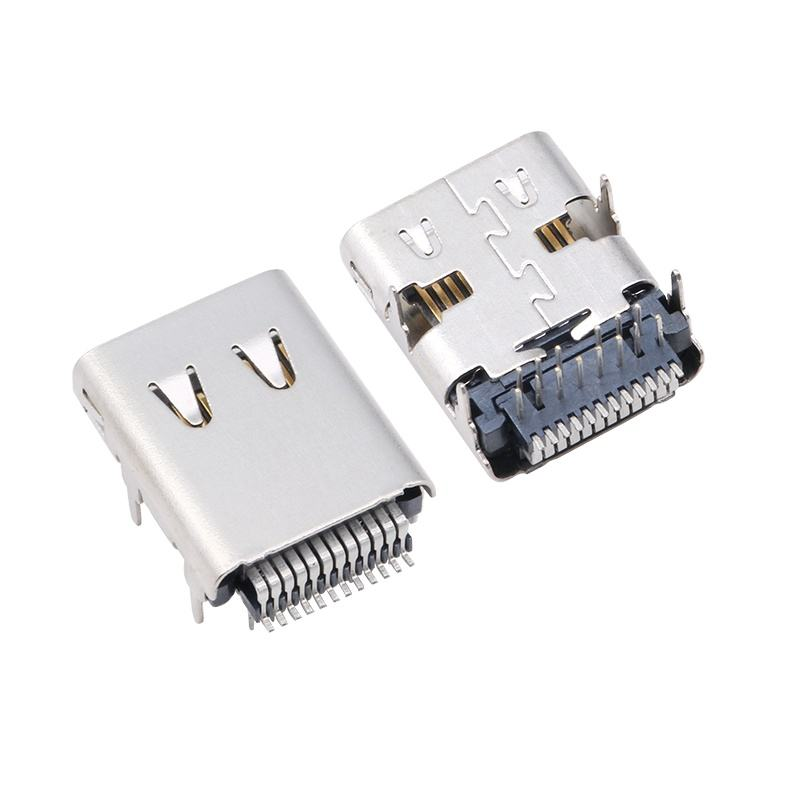 Dostosowane złącze USB 3.2 typu C 40 Gb/s, wodoodporne gniazdo U4, 24-pinowe SMT DIP PCB, złącze żeńskie/męskie – fabryka