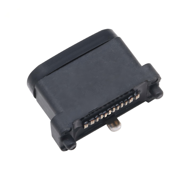 USB 3.2 Typ-C 40 Gbps wodoodporny gniazdo U4 24 pin SMT DIP PCB Kobieta łącznik Złoto pokryte stali nierdzewnej 5A 100V AC
