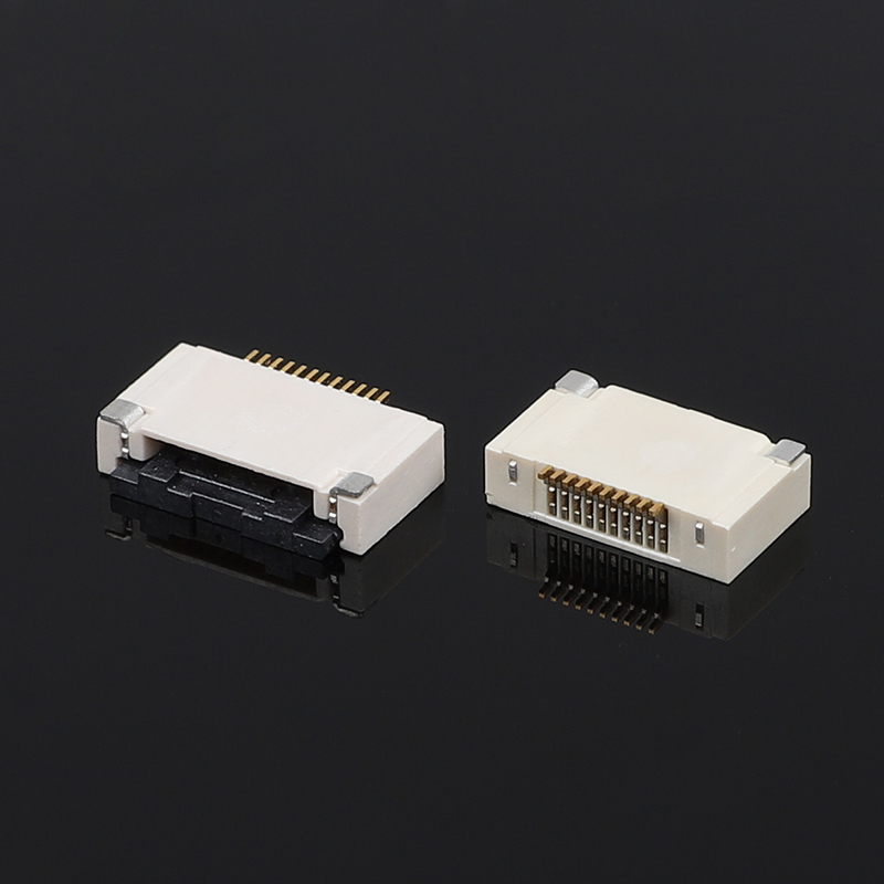 0.5mm Pitch Butterfly Lock FFC/FPCH Connector Horizontal Lower Connection with 2.55H Height Flip Cover for Flat Flex Electronics