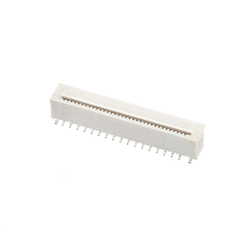 Pionowe gniazdo do taśm płaskich FPC SMD o rastrze 0,5 mm bez blokady z pinem pozycjonującym, złącze FFC/FFC do elastycznych taśm płaskich