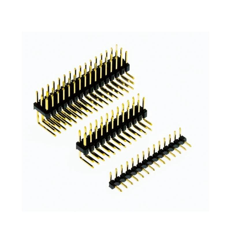 2.54mm Pitch Double-Row Female Header Connector 2x2-15 Pin PBT Materiał AWG#24-#28