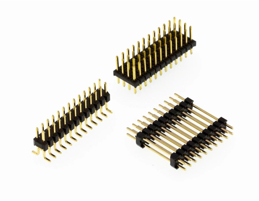 2.54mm Pitch Double-Row Female Header Connector 2x2-15 Pin PBT Materiał AWG#24-#28
