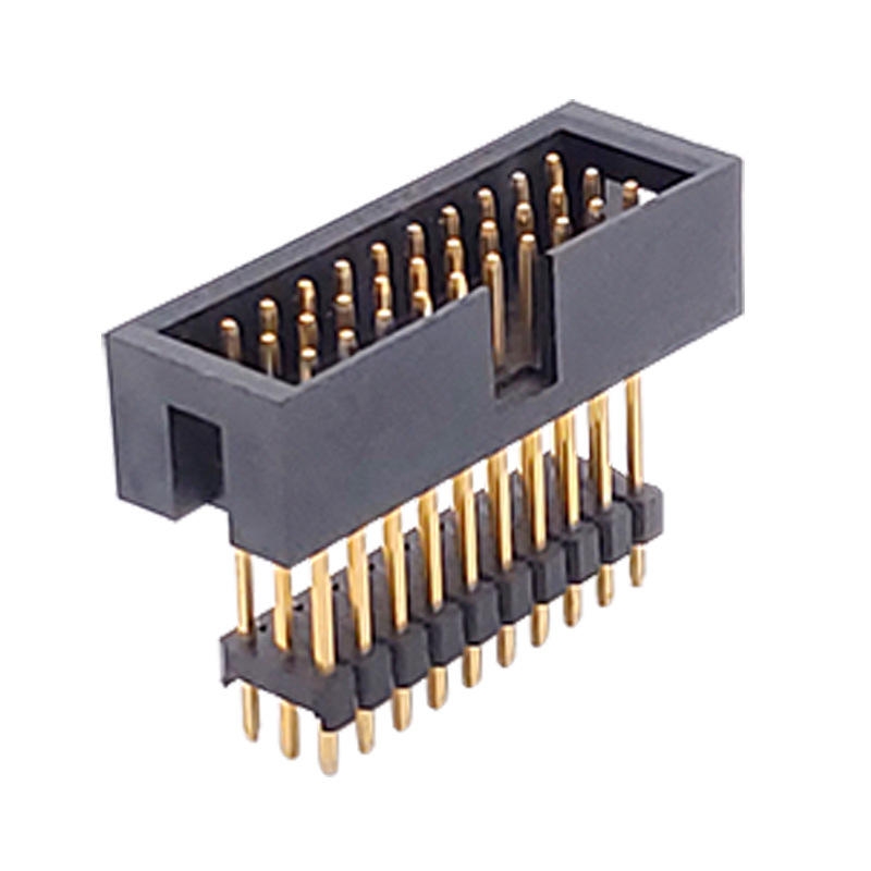 Złącze typu Box Header DIP z rastrem 2,54 mm, 2x5 pinów, dwurzędowe gniazdo pinowe, konfigurowalne złącza i obudowy przewodów