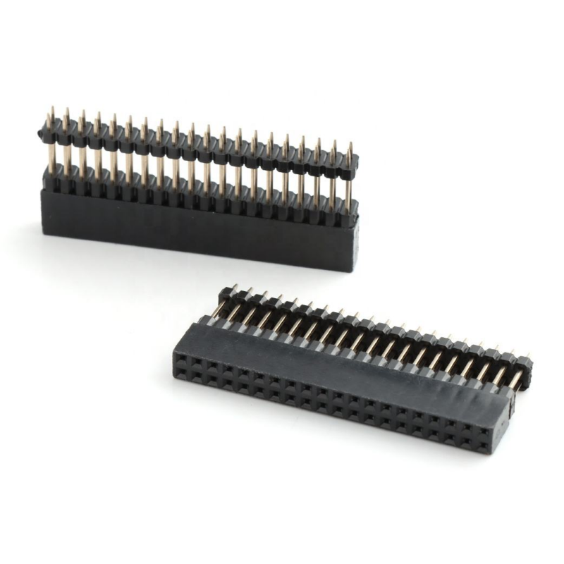 Dual Row 2.54mm Pitch Pin Header Connector Heightening 2*20pins Straight Stacking Header 0.1 Inch Pin Female Header