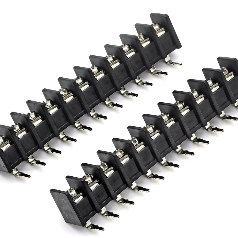 9.5mm bariera pasmowe bloky końcowe 90 stopni DIP Czarny 11P PA66 Materiał 300V 25A