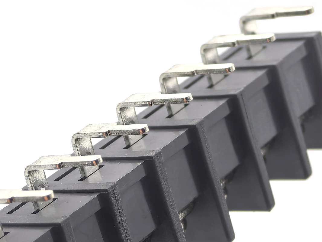 9.5mm bariera pasmowe bloky końcowe 90 stopni DIP Czarny 11P PA66 Materiał 300V 25A