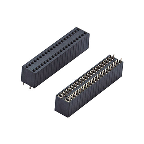 SMT Double Row Female Header 2x40 Pin 2.0mm Pitch Gold Plated PCB Connector Made of Brass