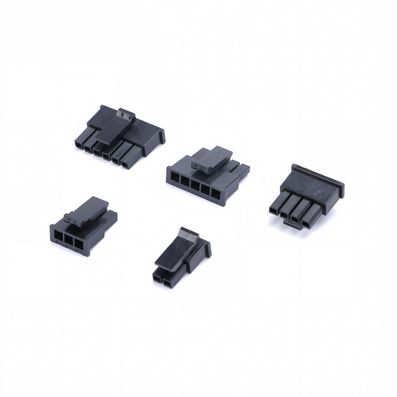 Single Row Male Power Plug 3.0mm Pitch Connector with Rubber Shell Buckle 5557 for PCB Wire Board Connectors