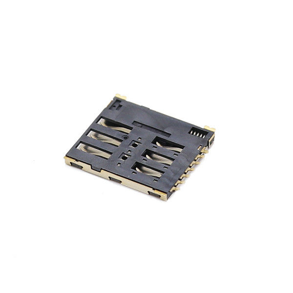 Nano Type 6-Szpilkaowe złącze karty SIM Złącze LCP Naciskać Naciskać Sim do telefonu komórkowego