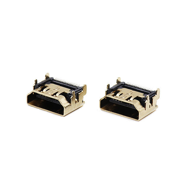 Złącza kablowe HDMI UL94V-0 19-stykowe złącze typu a SMT Typ SGS Bez ucha