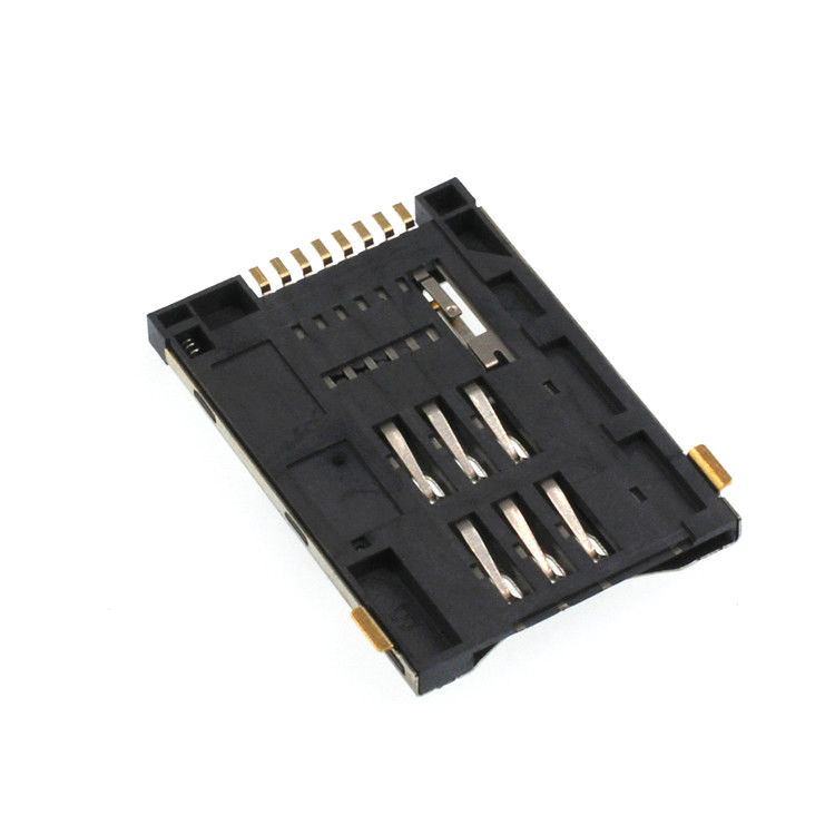 Gniazda złącza karty Micro Sim o wysokości 2,2 mm 8-stykowe złącze typu Naciskać Extended