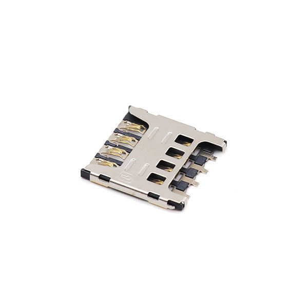 LCP 8-stykowe złącze gniazda karty Micro SIM Naciskać ciągnąć H1.8mm 5000 cykli Trwałość