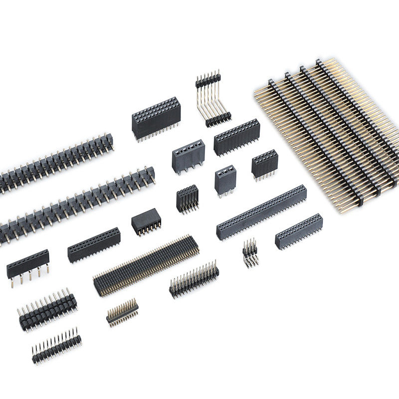 UL94V-0 Dip PCB Męskie 1,27 Mm Złącza nagłówkowe z rozstawem jednorzędowym / dwurzędowym