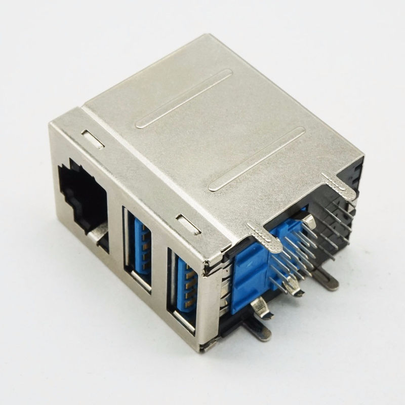PBT Combo USB 3.0 Złącze RJ45 180 stopni do sieci LAN Ethernet